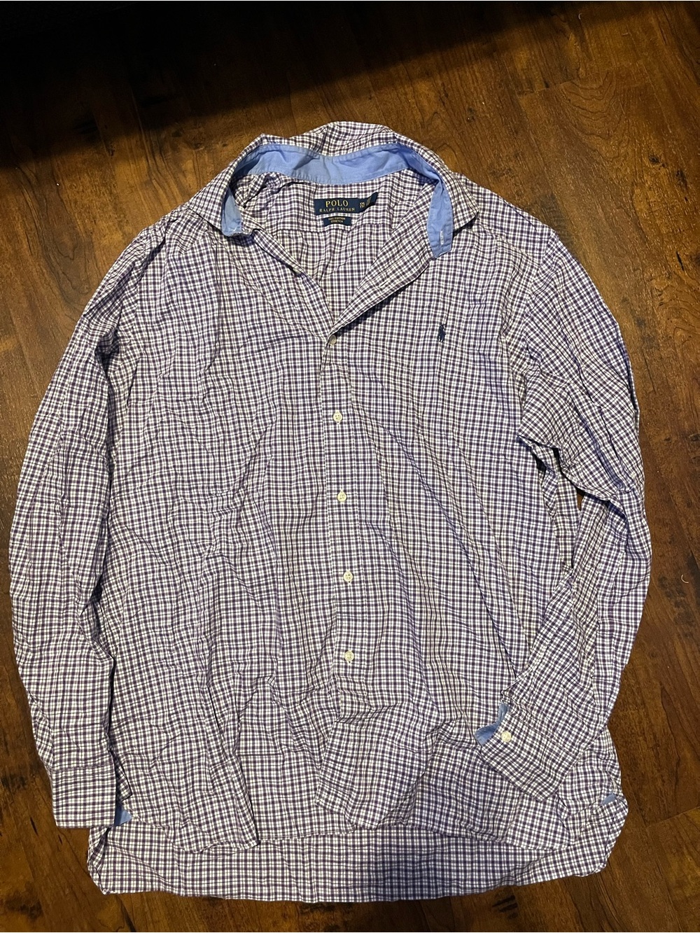 Polo by Ralph Lauren Light Blue & Navy Check Button-Down Shirt
